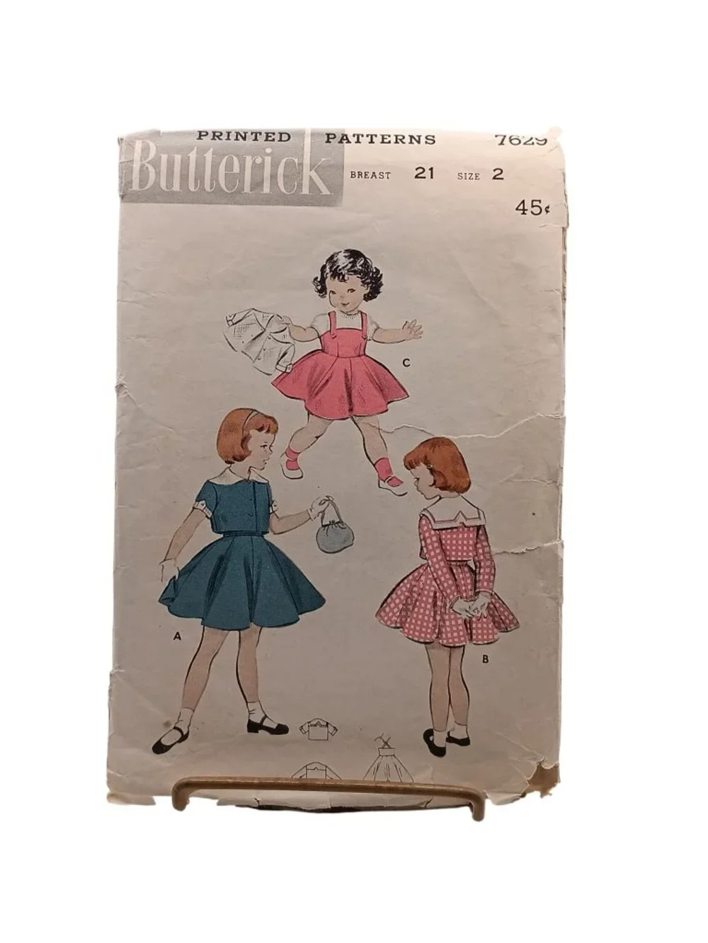 Butterick 7629 Girls Jumper & Jacket Sewing Pattern Size 2 Breast 21 Inches Vint